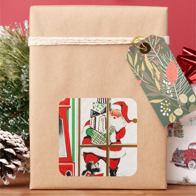 Adesivo Papais noeis de férias de natais vintages  (Feriado)