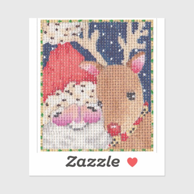 Adesivo Papais noeis e Rudolf (Folha)