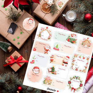 Adesivo Papais noeis Gingercake Holiday Natal Tag