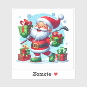 Adesivo Papais noeis Golfing e Delivering Gifts!