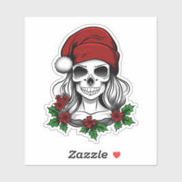 Adesivo Papais noeis Gótica Whimsical Natal Skull