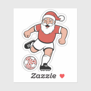 Adesivo Papais noeis Jogando Futebol Jogador de Natal Espo
