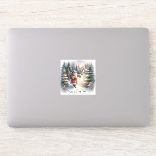 Adesivo Papais noeis Lanterna Passear de inverno Cena de A