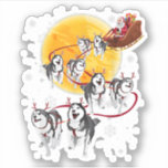 Adesivo Papais noeis Ride Sleigh Siberian Hussein Christma<br><div class="desc">Papais noeis Ride Sleigh Siberian Husky Natal Dog Lover Dons T-Shirt</div>