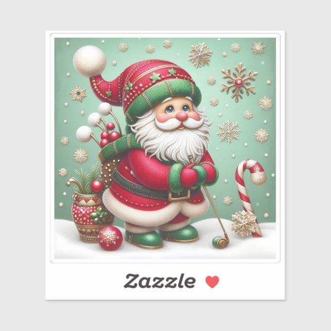 Adesivo Papais noeis se preparando para o Natal (Folha)