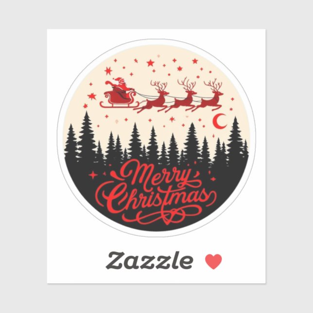 Adesivo Papais noeis Sleigh Felry Forest ScenArt (Folha)