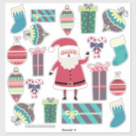 Adesivo Papais noeis super bonitos misturaram o Natal Um