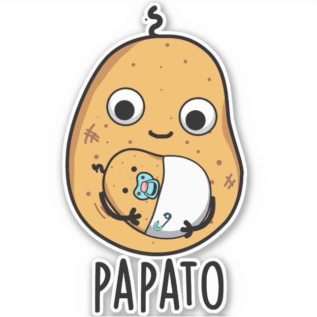 Adesivo Papato Funny Potato Pun (Frente)