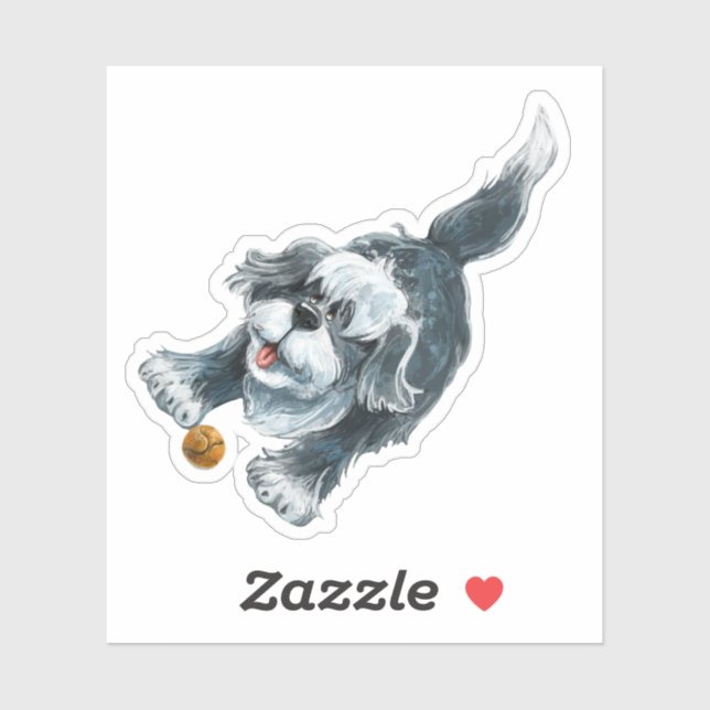 Adesivo Papelaria de Cão-de-Ovelha (Folha)