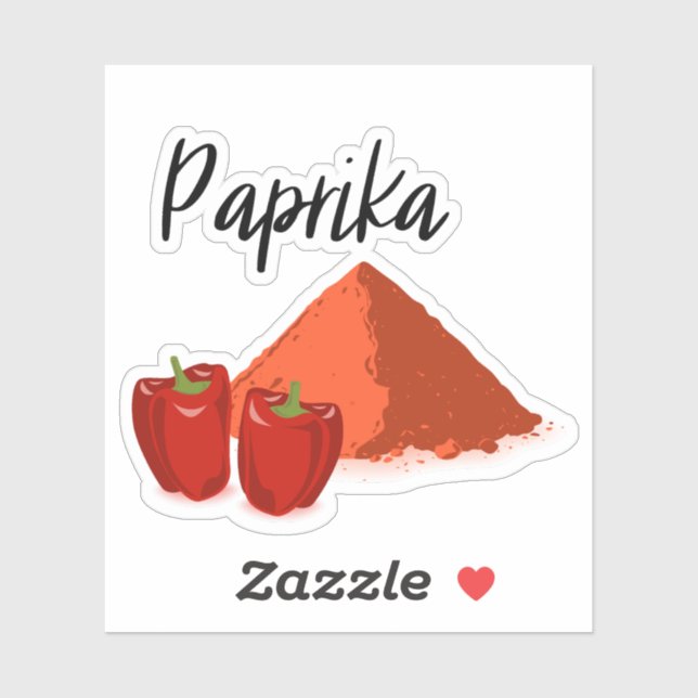 Adesivo Paprika Spice Jar Sticker (Folha)