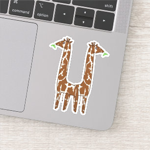 Adesivo Par De Girafas Bonitas