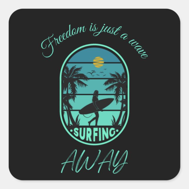 adesivo para amante de surf (Frente)