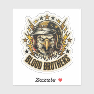 Adesivo para Capacete de Motoqueiro Blood Brothers