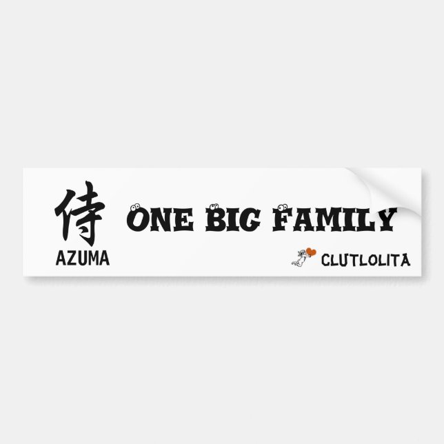 Adesivo Para Carro 侍　One Big Family　義援金　ステッカー (Frente)