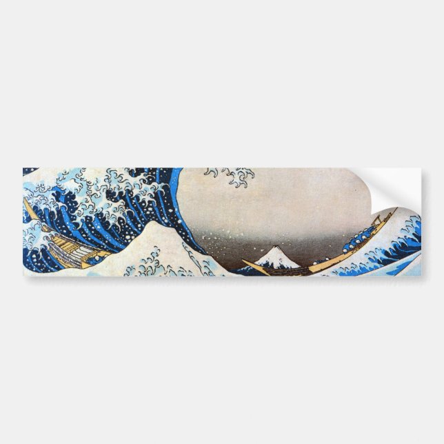 Adesivo Para Carro 神奈川沖浪裏, grande onda do 北斎, Hokusai (Frente)