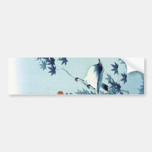 Adesivo Para Carro 青い鳥, pássaro do 古邨 no azul, Koson, Ukiy