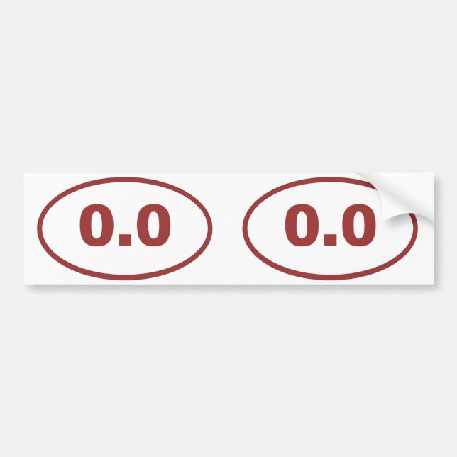 Adesivo Para Carro 0,0 oval (Frente)