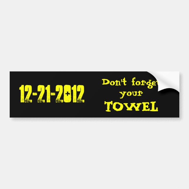 Adesivo Para Carro 12-21-2012 Bumper Sticker (Frente)