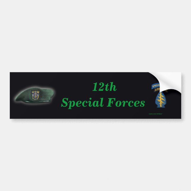 Adesivo Para Carro 12 de forças especiais flash iraq Bumper Sticker v (Frente)