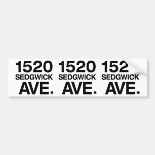 ADESIVO PARA CARRO 1520 SEDGWICK AVE.