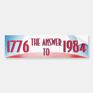 Adesivo Para Carro 1776 a resposta a 1984