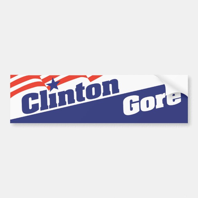 Adesivo Para Carro 1992 Bill Clinton Al Gore Bumper Sticker (Frente)