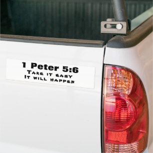 Adesivo Para Carro 1 Peter 5:6 Seja Humilde Que Vai Acontecer