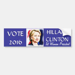 Adesivo Para Carro 1rua Presidente da Mulher Hillary Clinton 2016_