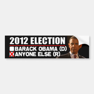 Adesivo Para Carro 2012 eleição - anti Obama