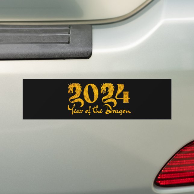 ADESIVO PARA CARRO 2024 ANO DO DRAGÃO DOURADO (No carro)