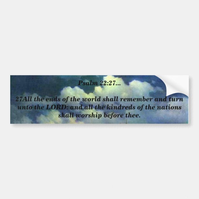 Adesivo Para Carro 22:27 do salmo (Frente)