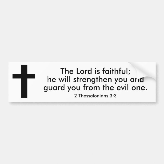 Adesivo Para Carro 2 Thessalonians 3:3 Bible Verse Bumper Sticker  (Frente)