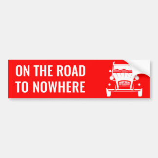 Adesivo Para Carro 2CV 'ROAD TO NOwhere' BUMPER STICKER