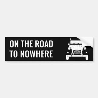 Adesivo Para Carro 2CV 'ROAD TO NOwhere' BUMPER STICKER