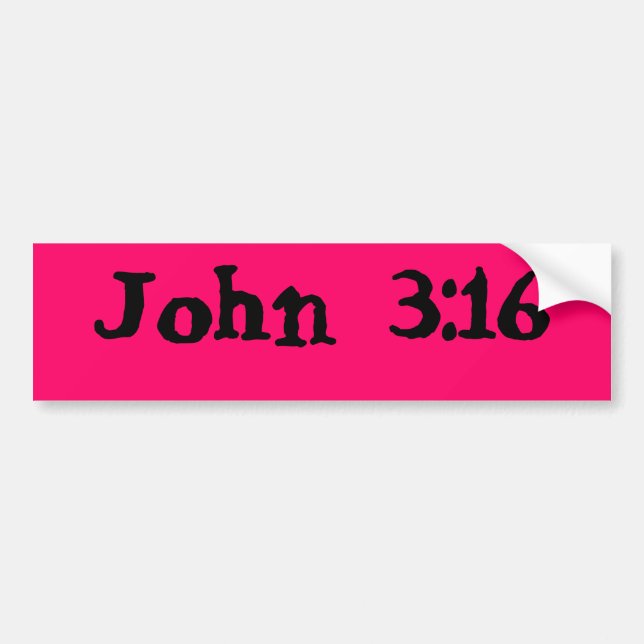 Adesivo Para Carro 3:16 de John (Frente)