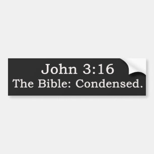 Adesivo Para Carro 3:16 de John. A bíblia: Condensado