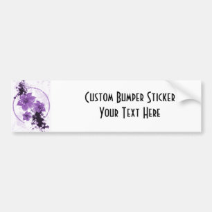 Adesivo Para Carro 3 flores bonito - roxo