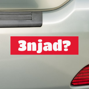 Adesivo Para Carro 3njad para Verdade na Frase Árabe Engraçada