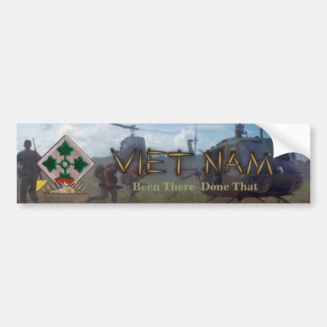 Adesivo Para Carro 4ª divisão de infantaria vietnam name war (Frente)