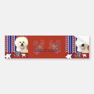 Adesivo Para Carro 4 de julho foguete - Bichon Frise