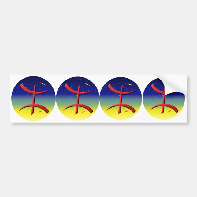 Adesivo Para Carro 4 stickers carosserie automobile berbere amazigh (Frente)