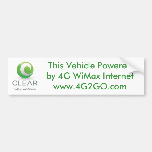 Adesivo Para Carro 4G2GO WiMax (Frente)
