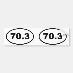 Adesivo Para Carro 70,3 milhas de meio Triathlon