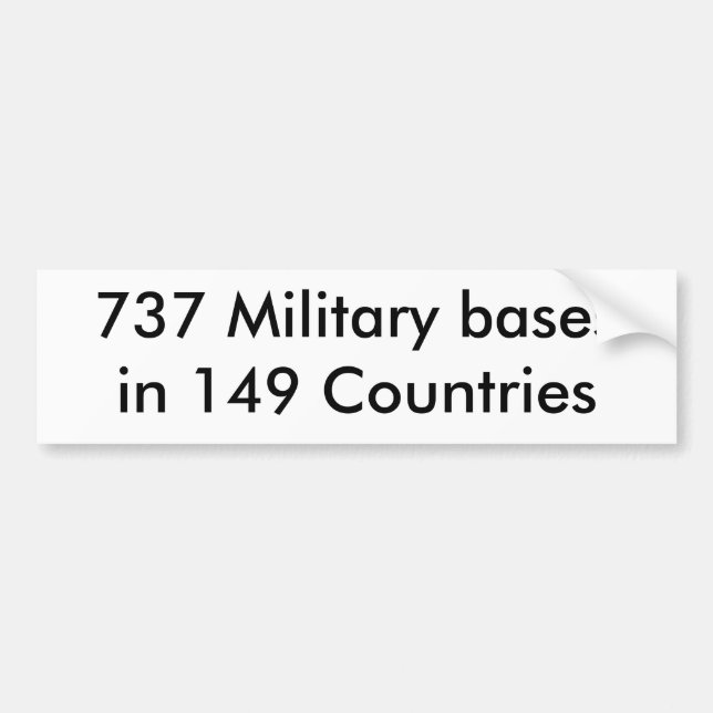 Adesivo Para Carro 737 bases militares em 149 países (Frente)
