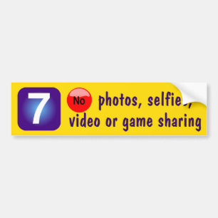 Adesivo Para Carro 7 nenhumas partilhas das fotos, dos selfies, do