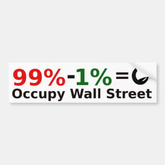 Adesivo Para Carro 99% - 1% = Singularity, ocupam Wall Street
