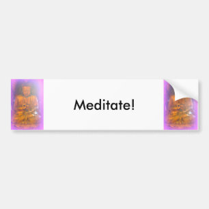 Adesivo Para Carro a aura roxa buddha meditate autocolante no vidro