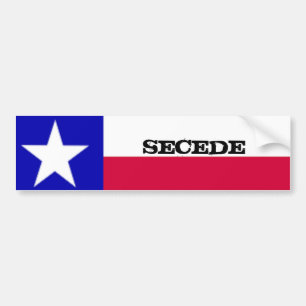 Adesivo Para Carro A bandeira de Texas Secede a etiqueta