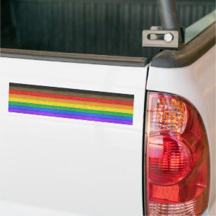 Adesivo Para Carro A bandeira orgulho gay artística inclusiva de Sli