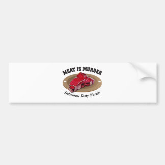 Adesivo Para Carro A carne é assassinato - delicioso, assassinato